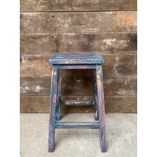 Small Rustic Painted Stool