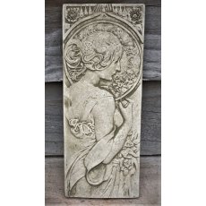 Art Deco Lady Wall Plaque (Flower)