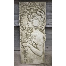 Art Deco Lady Wall Plaque (Feather)