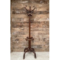 Vintage Stained Beech Bentwood Hat & Coat Stand