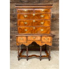 18th Century Walnut Veneered Chest on Stand