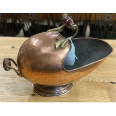 Unusual Victorian Copper Scuttle