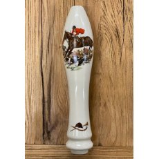 Vintage Porcelain 'Hunting' Beer Pull