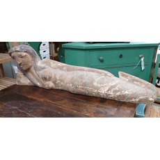 Hand Carved Mermaid Statue (Reclining)