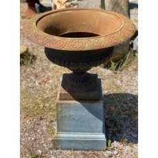 Cast Iron Urn with Square Plinth