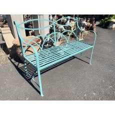 Green Metal Garden Bench