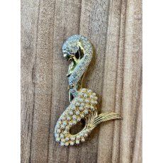 Vintage Costume Jewellery Mermaid Brooch