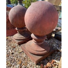 Pair of Ball Finial Pier Caps