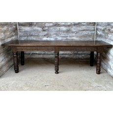 Antique Early 17th Century Dutch Carved Oak Dining Table