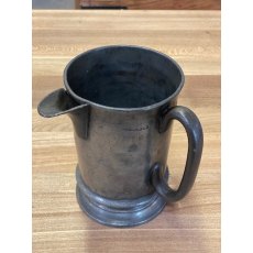 19th Century Spouted English Pewter Tankard