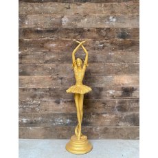 Elegant Cast Iron Ballerina Statue