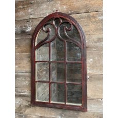 Rustic Decorative Outdoor Mirror (Feathers)