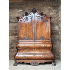 Early 19th Century Dutch Mahogany Bombe Cabinet