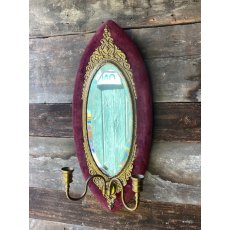 Small Unique Velvet Victorian Mirror
