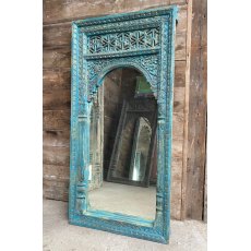 Large Decorative Teak Mirror (0.76m x 1.53m)