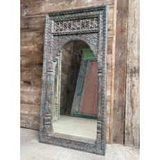 Large Decorative Teak Mirror (0.76m x 1.53m)