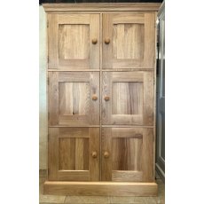 Solid Oak 6 Door School Cupboard