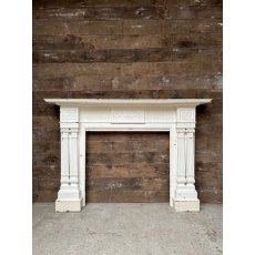 Reclaimed Grand Painted Mahogany Fire Surround