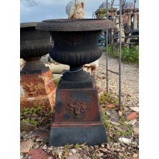 Vintage Garden Urn On Plinth