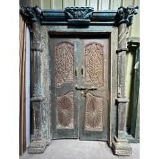 Highly Decorative Carved Teak Doors