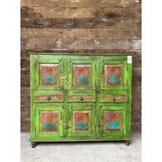 Large Vibrant Teak Cupboard