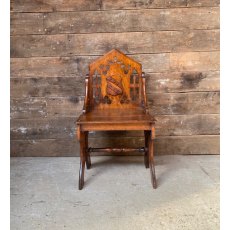 Antique 19th Century Gothic Style Carved Oak Church Chair