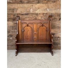 Fabulous Ecclesiastical 19th Century Oak Settle Pew