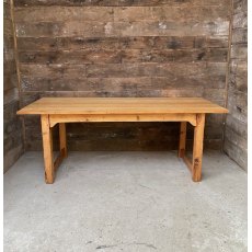Solid Oak Topped Dining Table