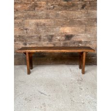 Antique Early 20th Century Hardwood Bench