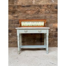 Antique Late 19th Century Tiled Back Marble Washstand
