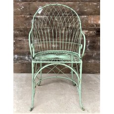Wire Curved Back Garden Chair