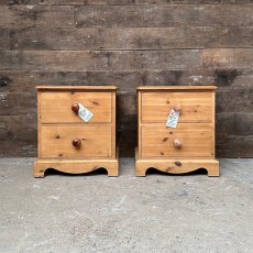 20th Century Waxed Pine Bedside Cabinets