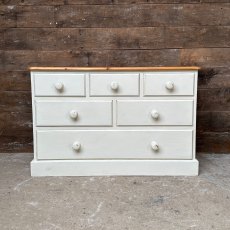 Contemporary Rustic Painted Solid Pine Chest Of Drawers