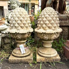 Hand Carved Sandstone Pineapple Finials