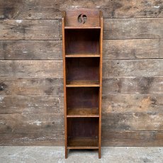 Antique Edwardian Oak Narrow & Small Bookcase