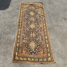 Antique Late 19th Century Persian Wool Runner Rug Hamadan