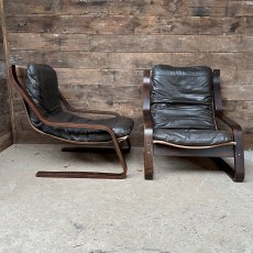 Retro 1970's Cantilever Sling Armchairs