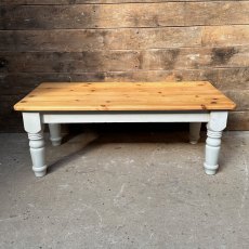 Vintage Solid Pine Farmhouse Style Coffee Table
