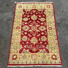 Vintage Red & Cream Wool Rug