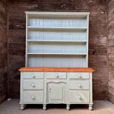 Antique Victorian 19th Century Painted Pine Dresser