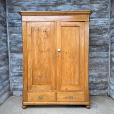 Fantastic Vintage Waxed Pine Armoire Cupboard