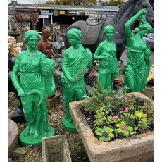 Painted Cast Iron Four Seasons Statues