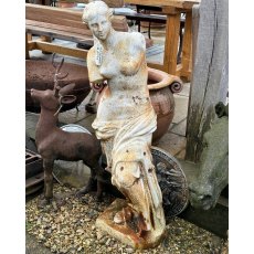 Painted Cast Iron Small Venus Statue