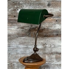 Original Art Deco Copper Frame Bankers Lamp