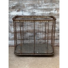 Vintage Metal Mesh Large Log Basket