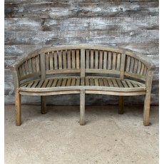 Quality Solid Teak Kidney Shaped Garden Bench