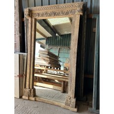 Fabulous Massive Indian Carved Hardwood Mirror