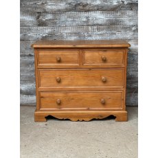 Vintage Solid Pine Chest of Drawers