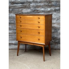 Fantastic Tall Alfred Cox Mid Century Teak Chest Of Drawers
