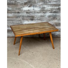 Unusual Mid Century Parquetry Danish Coffee Table
